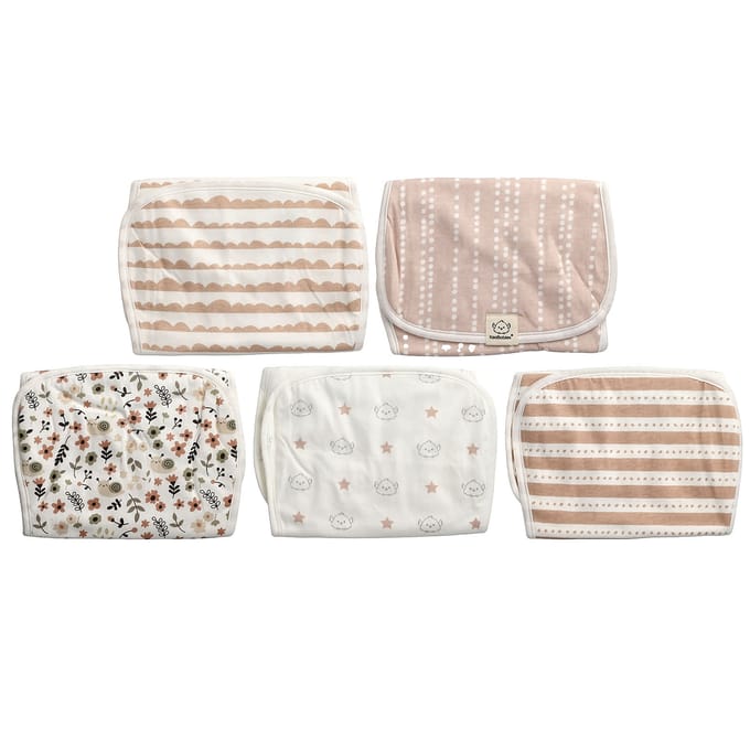 KeaBabies Urban Spuugdoekjes, 5-Pack beige