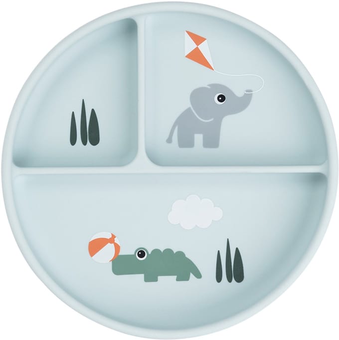Done by Deer Stick & Stay Vakjesbord - Playground - Rond - Silicone - Blue