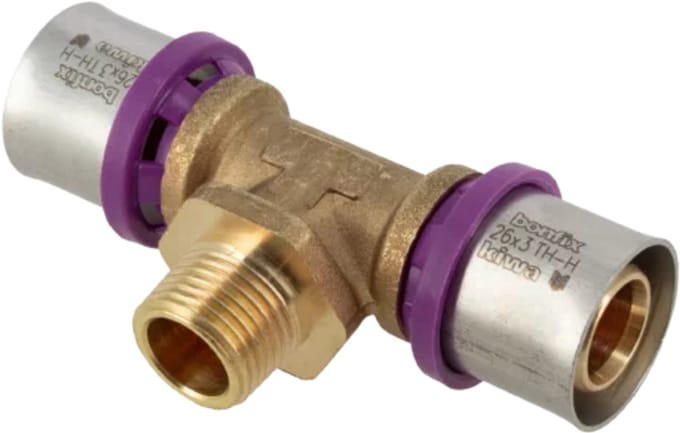 BONFIX Alu-pers T-stuk 26 x 1/2″ bu.dr. x 26 mm