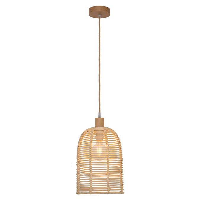 Viokef Hanglamp Bell van hout