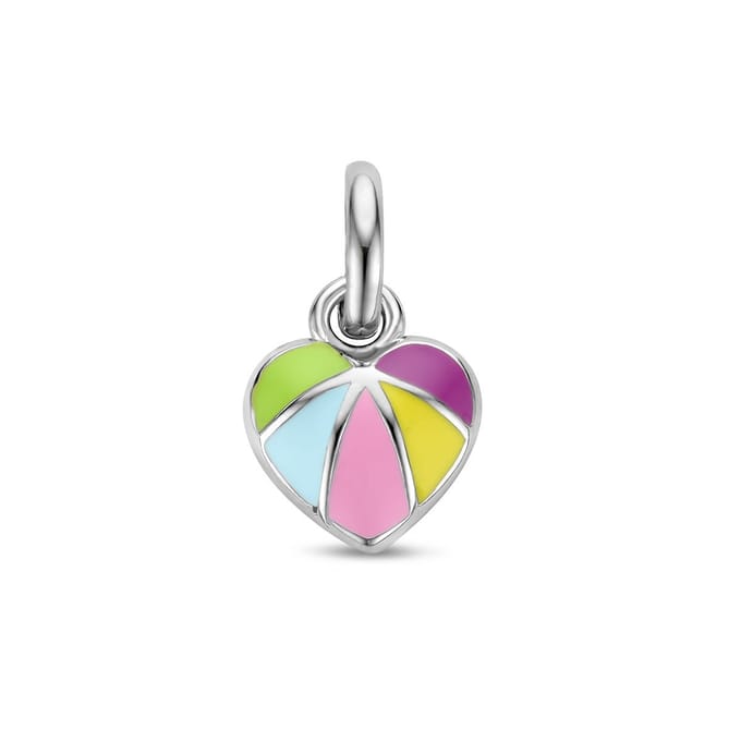 hanger emaille hart zilver gerhodineerd