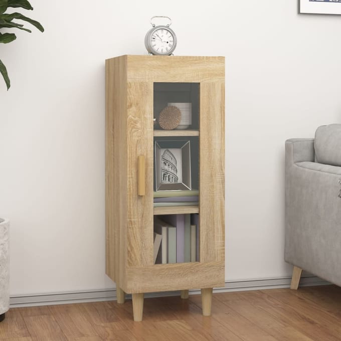 vidaXL - Dressoir - 34,5x34x90 - cm - bewerkt - hout - sonoma - eiken