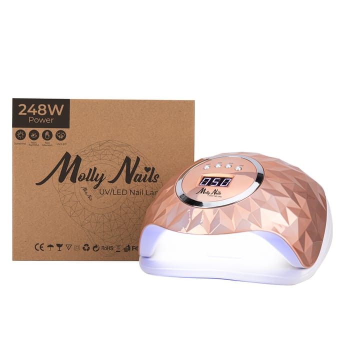 Molly Nails Y13 - Nageldrogerlamp - 248W - Dual UV/LED - Gouden Design