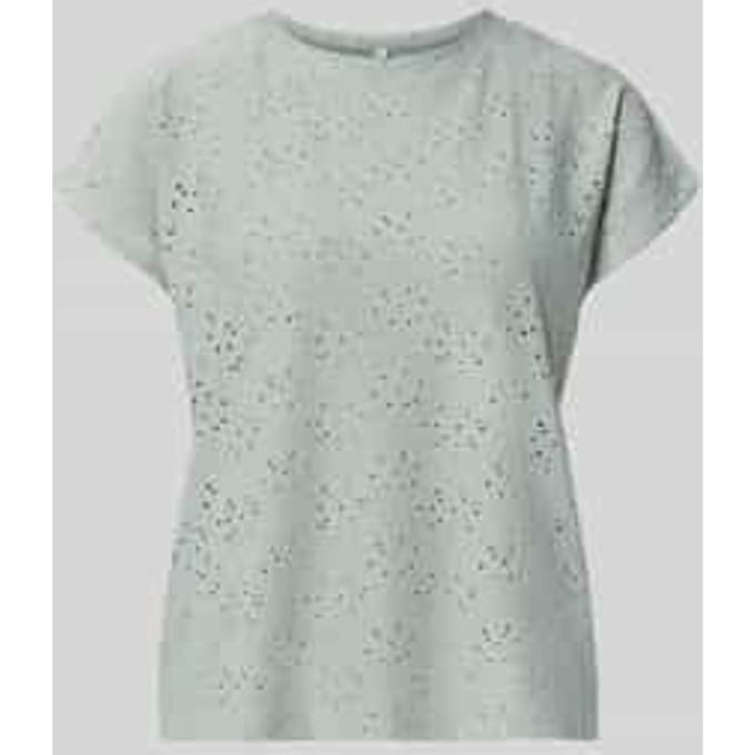 relaxed fit T-shirt met etskanteffect model 'SMILLA'