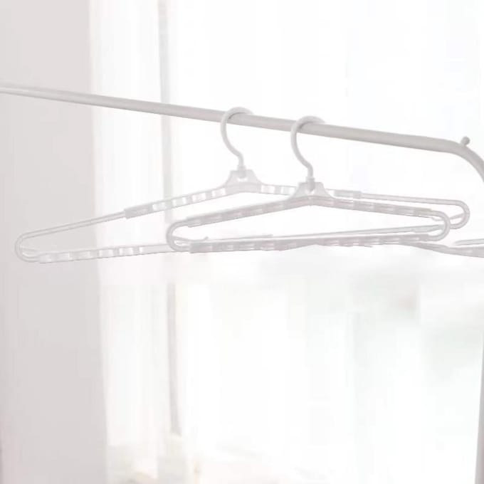 Verstelbare Hangers Extra Groot Intrekbaar Schouder Anti-slip Winddicht Droogrek voor Thuis wit