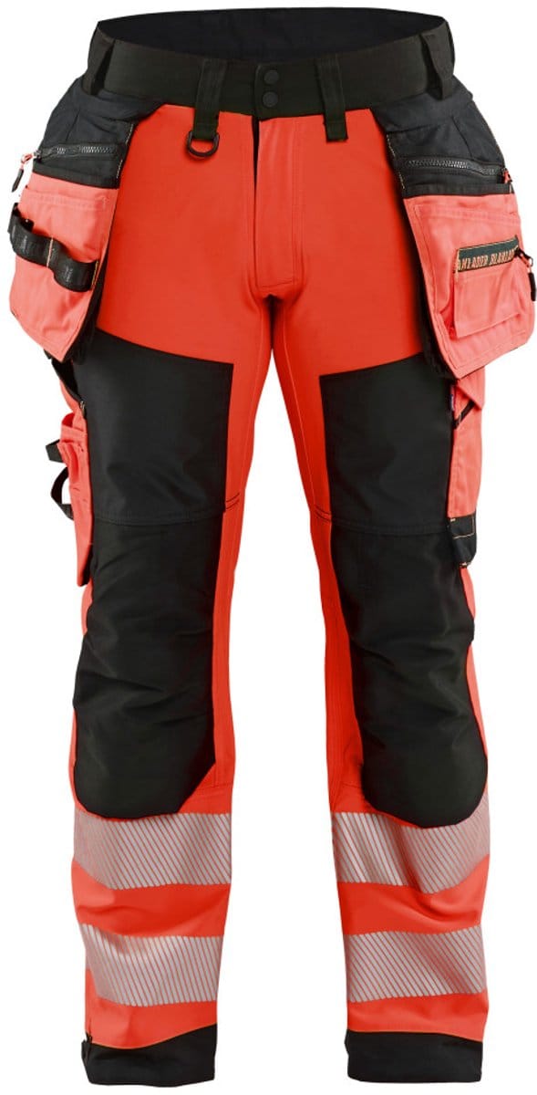 Blaklader 1820-2513 Softshell Werkbroek High Vis - High Vis Rood/Zwart - C48