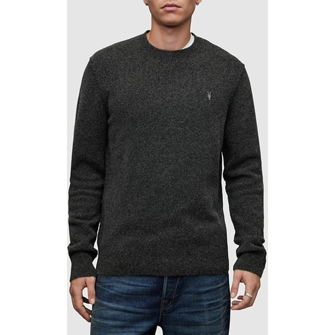 AllSaints Statten Crew Cinder Black Marl Taglia: XXL | Maglioni a maglia Outlet | Uomo | Nero