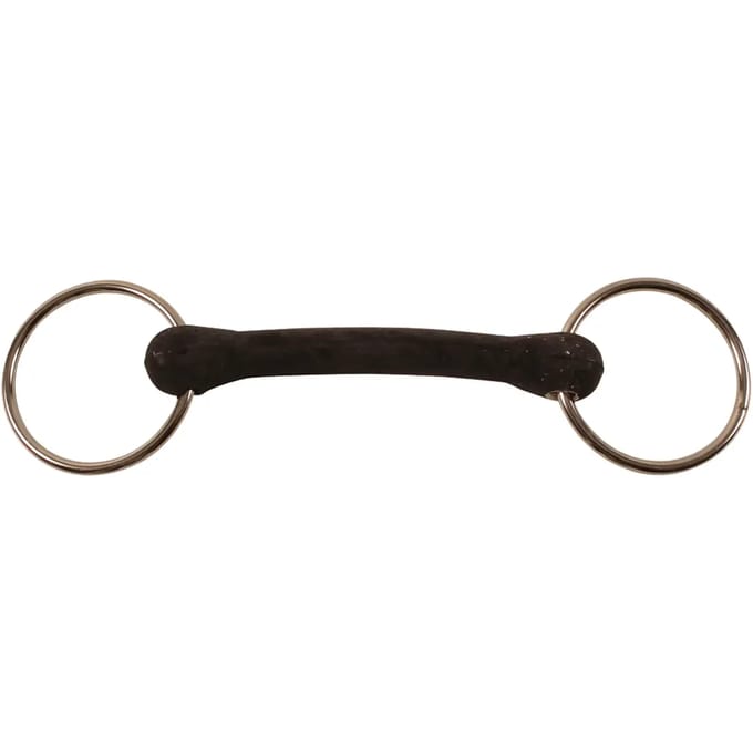 Hard rubber mullen mouth bit for horse Umbria Equitazione