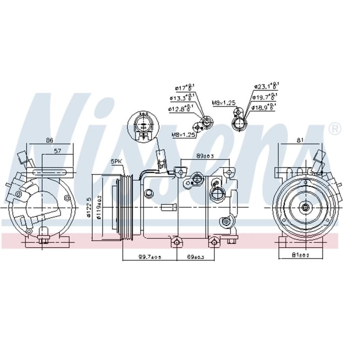 Compressor, airconditioner NISSENS 890240