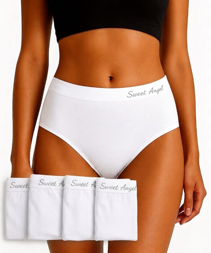 Sweet Angel Witte Dames Slips 5pack Maat M