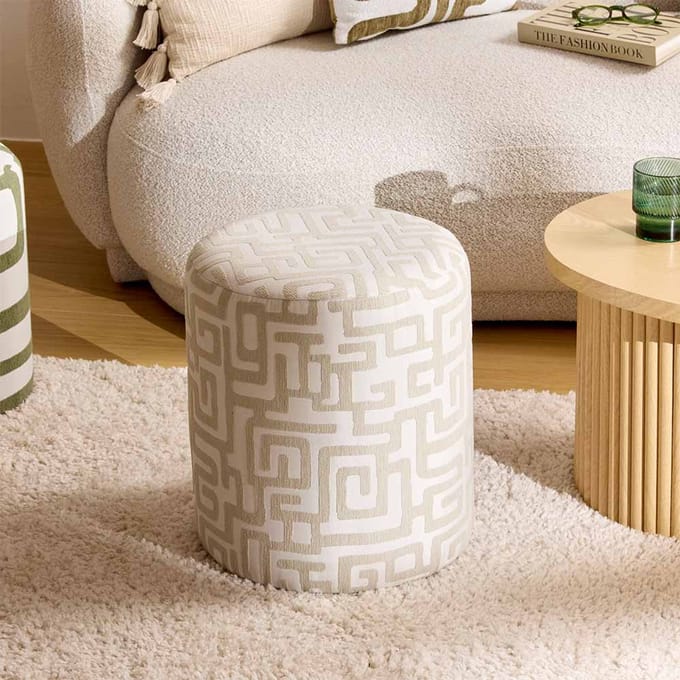 Eazy Living Poef Ø 36 cm Celestin Beige