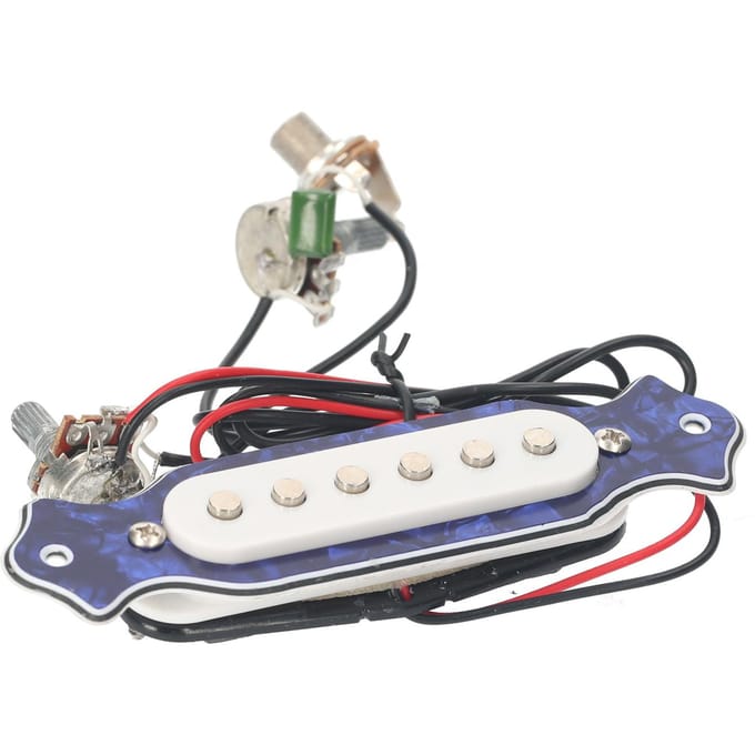 Pickup voor elektrische gitaar, kant-en-klare gitaarpickupset met 6,35 mm jack volumetoonaanpassing veelkleurig
