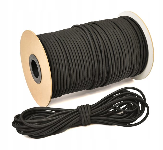 Elastisch Touw Fi 6mm - 1m Zwart | Robuust & Veelzijdig