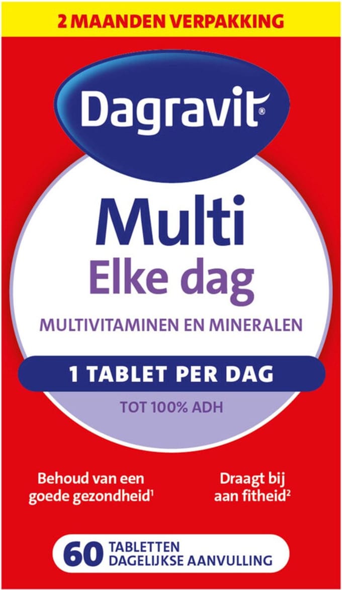 Dagravit Multi Elke Dag - 4 x 60 tabletten - Voordeelverpakking