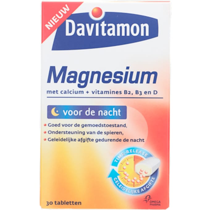 Davitamon Magnesium Tabletten - Goede Nachtrust - Magnesium - 30 stuks - Voedingssupplement