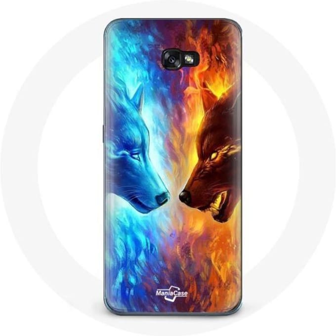 Case voor Samsung Galaxy A3 2017 Ice and Fire Wolf
