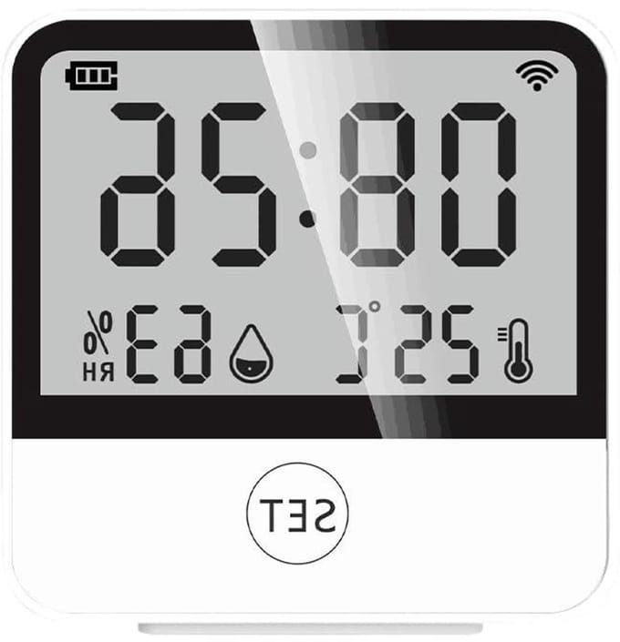 Slimme Temperatuur Sensor - Vochtigheid Meter - Klimaat Bewaken - App Bediening - 28 Inch - Wit