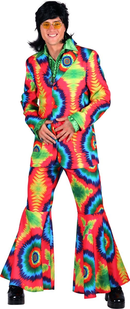 Hippie Kostuum Broadwayne Heren - Hippie Pak - Disco - Verkleedkleding - Maat M