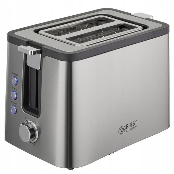 TZS First Austria Broodrooster - Toaster - 6 Warmteniveaus - 2 Sneetjes - 800W - RVS