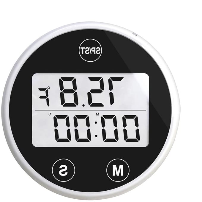 Drijvende watermeter - Temperatuurtester - Vijver beheer - Met timer alarm - 5.1 cm - Wit