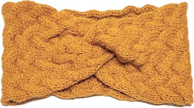 Gebreide Hoofdband / Haarband Geel | Acryl / Polyester | Fashion Favorite