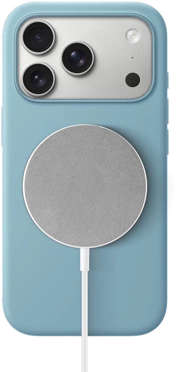 Solidenz hoesje - Geschikt voor iPhone 17 Pro en iPhone 18 Pro - Geschikt voor MagSafe - Siliconen - Blauw
