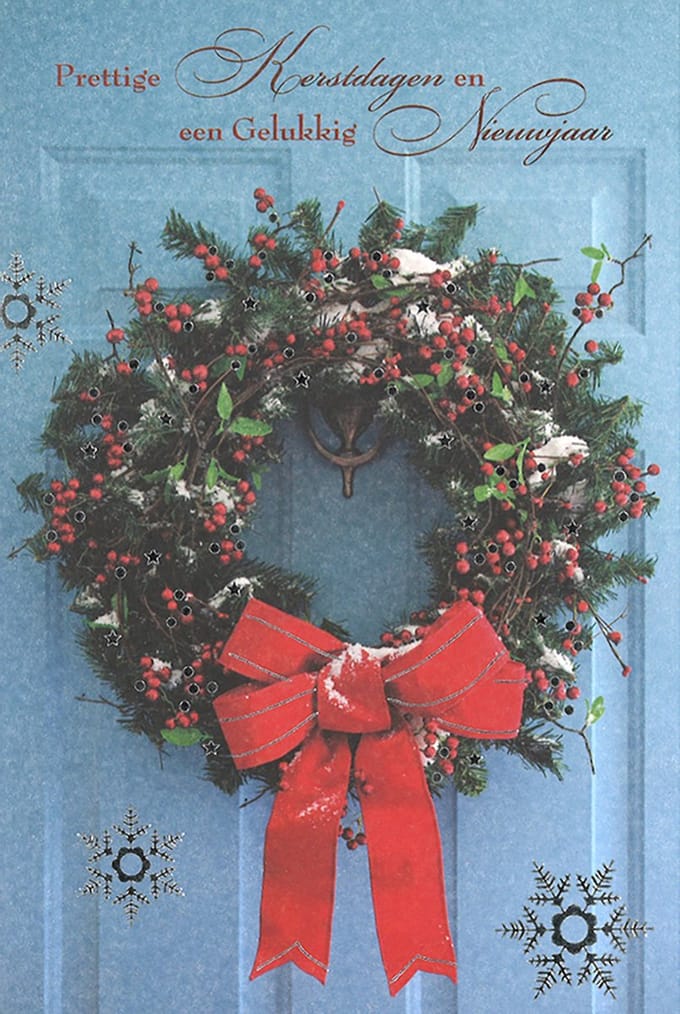 MGPcards - 6 Luxe dubbele Kerstkaarten - Foliedruk - Gekleurde envelop - 11,5 x 17 cm