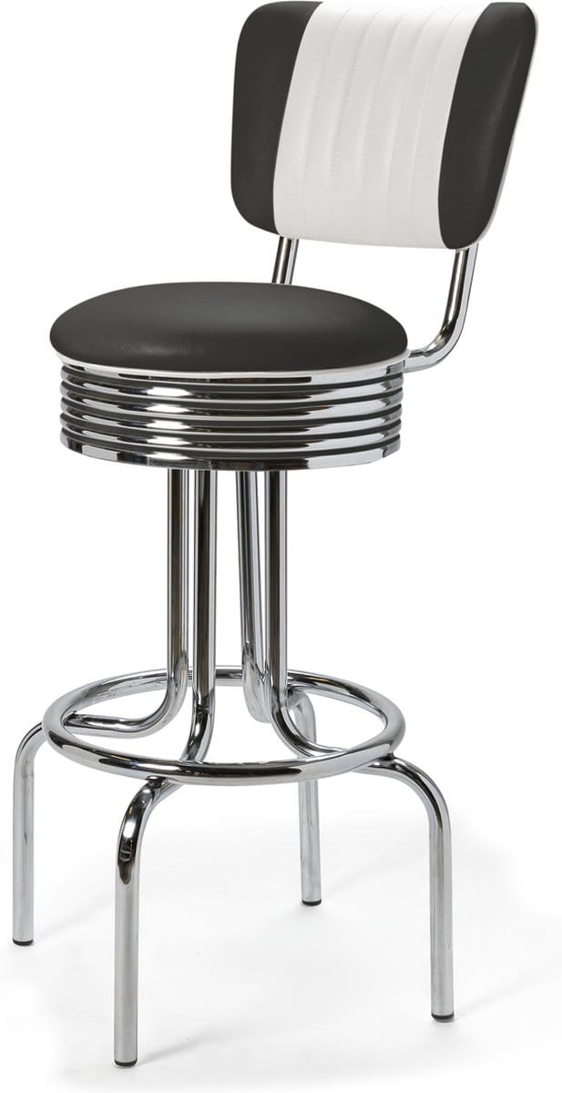 Bel Air Retro Barkruk BS-28CB Zwart