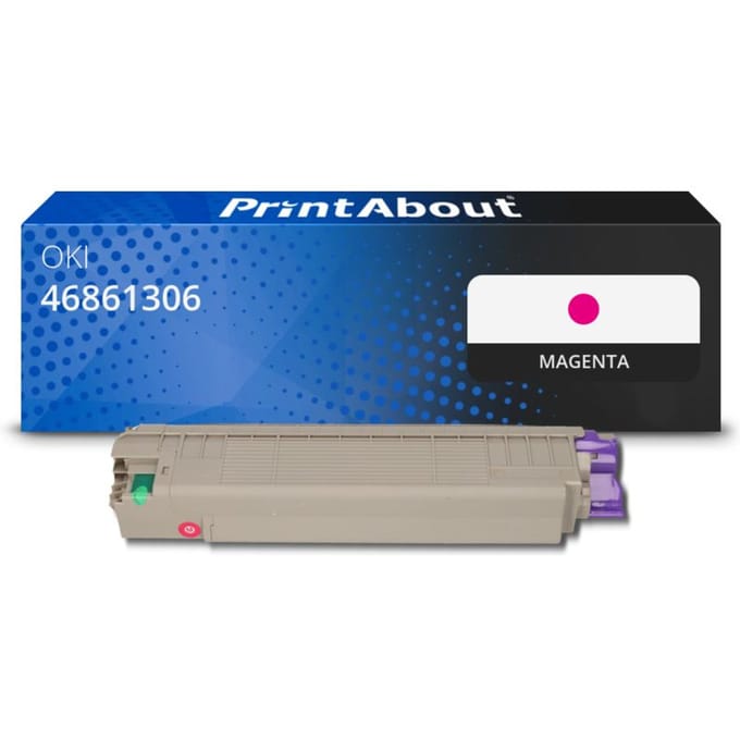 PrintAbout huismerk Toner 46861306 Magenta Geschikt voor OKI