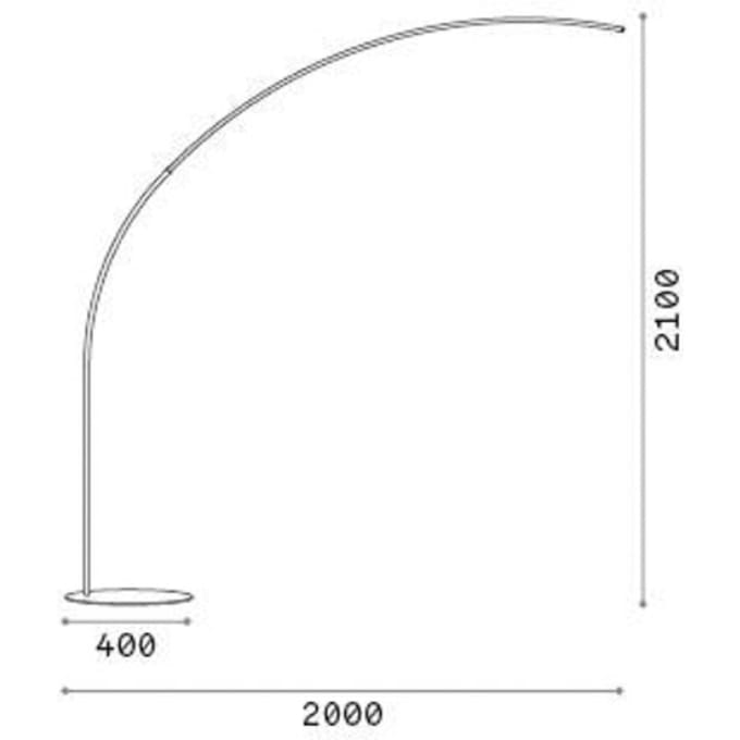 Ideal Lux LED vloerlamp Comet zwart, metaal, hoogte 210 cm