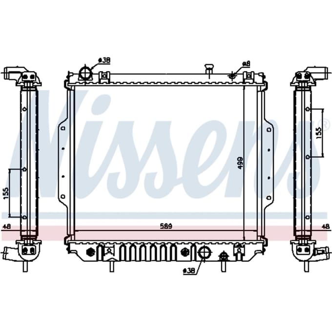Radiator, motorkoeling NISSENS 61020A
