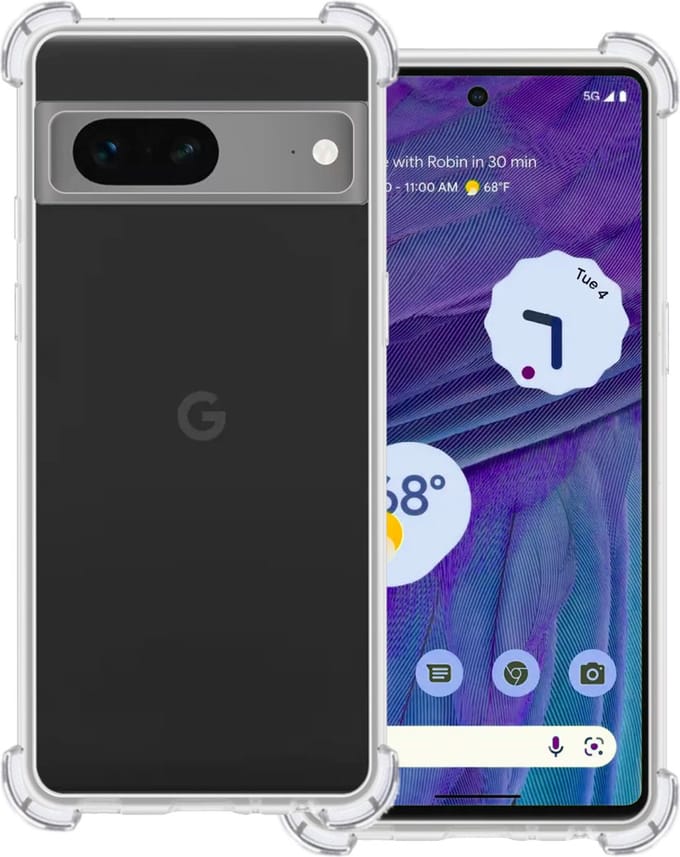 Hoesje Geschikt voor Google Pixel 7 - Sterk & Shockproof - Siliconen Case - Back Cover - Telefoon Hoes Shock Proof - Transparant
