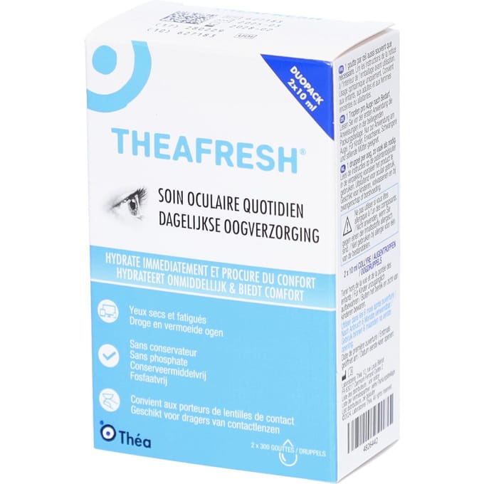 Theafresh oogdruppels - 2x 10ml - Conserveermiddelvrij - Hydraterend - oogverzorging