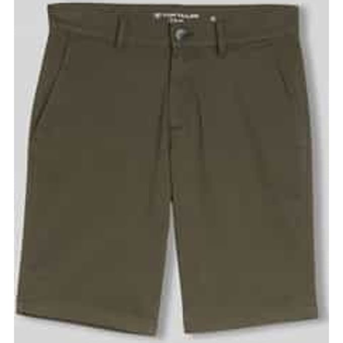 slim fit chinobermuda van puur katoen