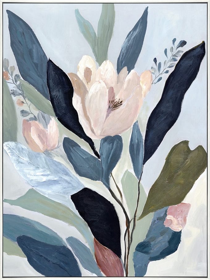 Schilderij met frame 60x80cm bloemen