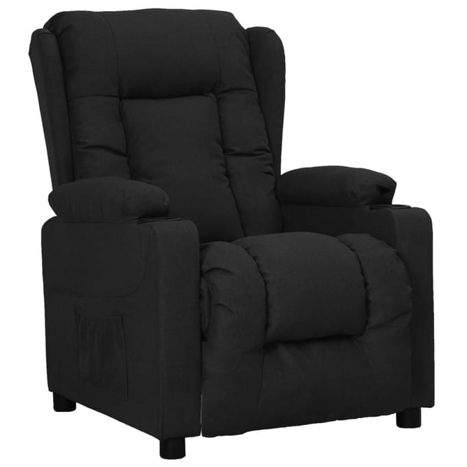 vidaXL - Fauteuil - verstelbaar - stof - zwart