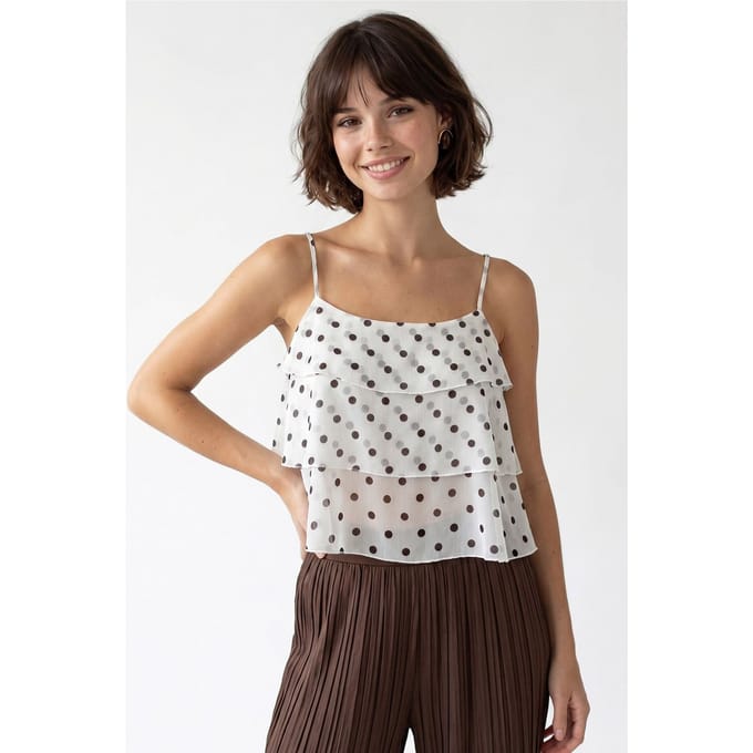 Polkadot Chiffon Croptop