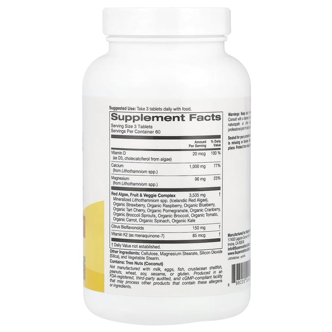 Supervoeding, Calcium uit zeewier, 180 tabletten