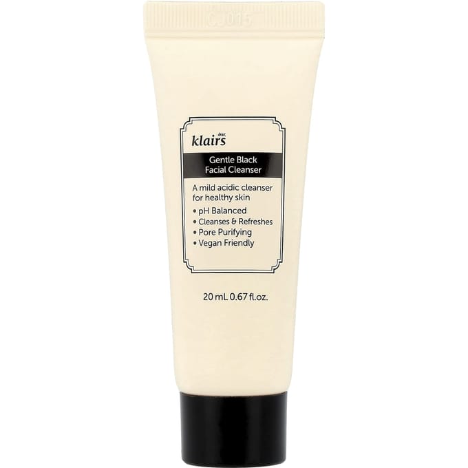 Cher, Klairs, nettoyant doux pour le visage noir, 0,68 fl oz (20 ml) black