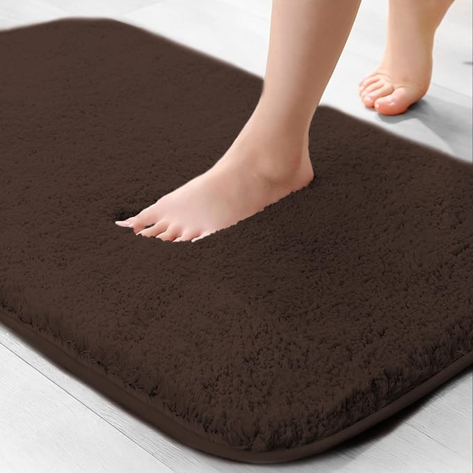 Dailygoods- Badmat 2 cm - Super absorberend - Antislip - Microvezel - Pluche - 40 x 60 cm - Badkamermat