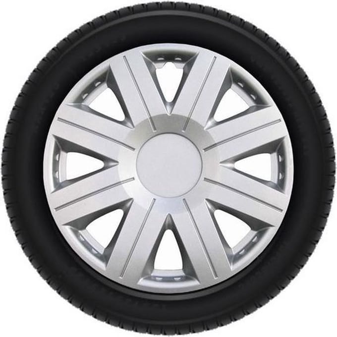 Tip-it - Wieldoppen 14 inch - 4 stuks - Kliksysteem - Zilvergrijs