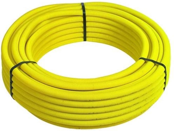 Henco gasbuis met mantel - 16x2mm akb 25mtr geel