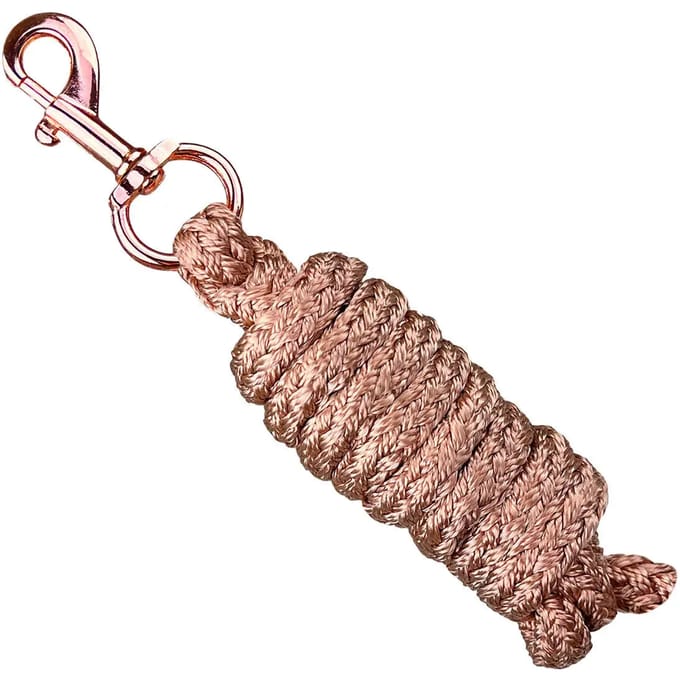 Merkloos Touw met Parelglans en Roségouden Karabijn, 2.2m