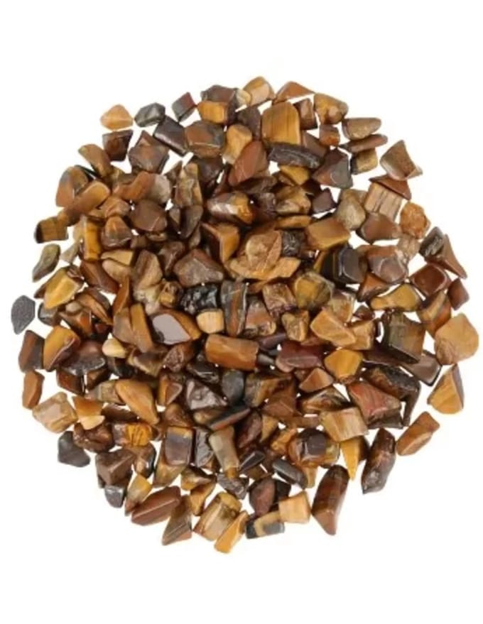 Tijgeroog 100 gr. trommelstenen (mt1)