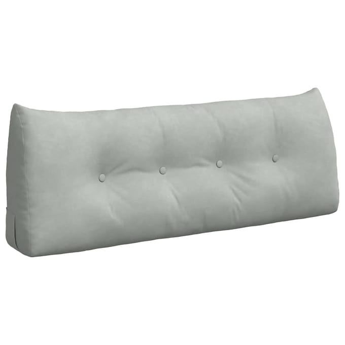vidaXL - Rugkussen - Lichtgrijs - 120 - x - 24 - x - 50 - cm - Fluweel