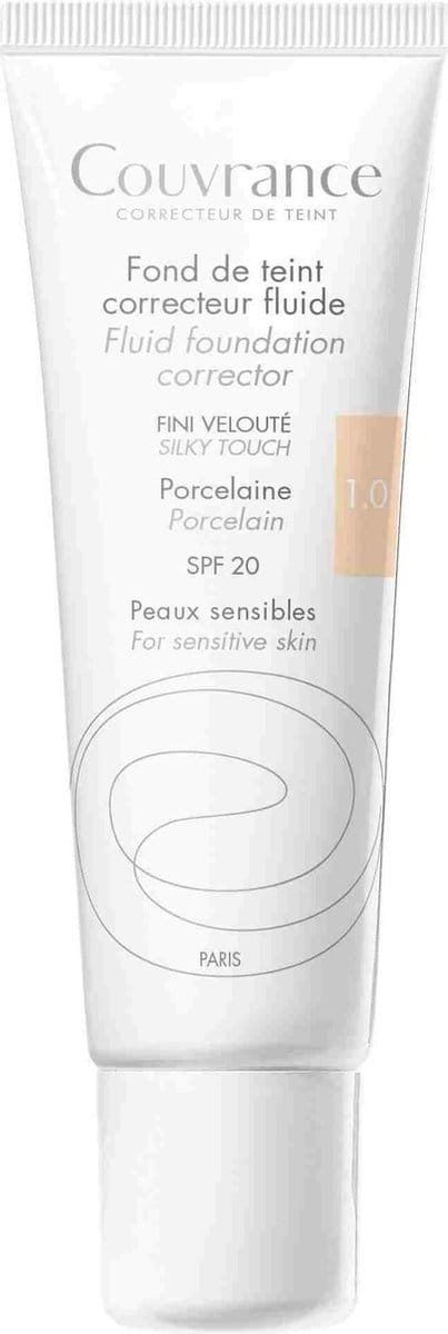 Avène Couvrance Liquid SPF 20 Foundation 30 ml.- 1.0 Porcelain