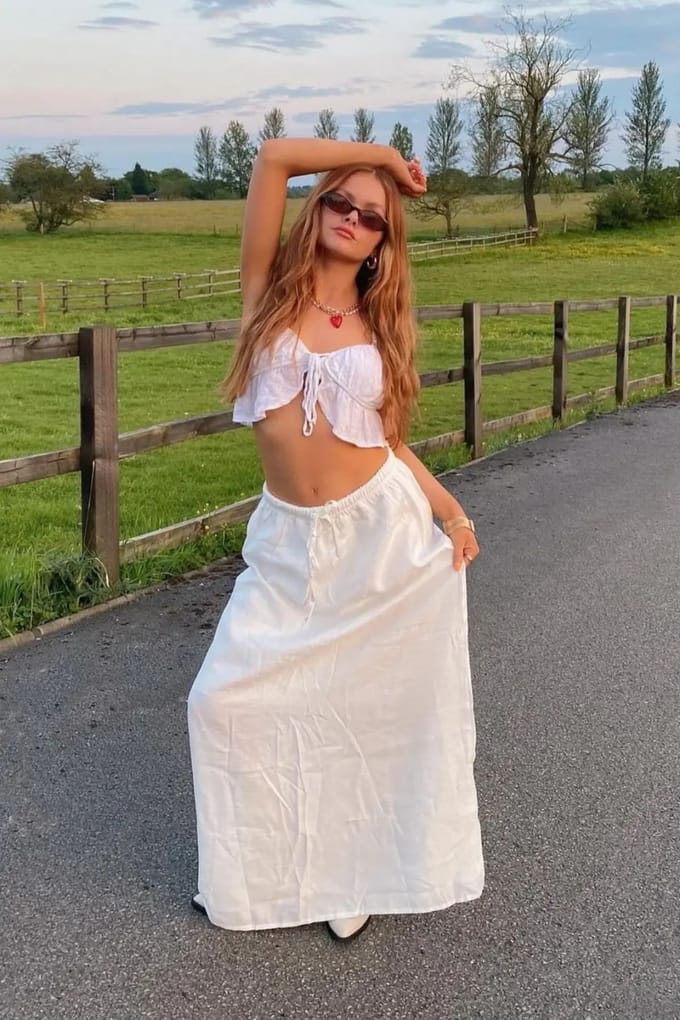 Hoge Taille Strik Maxi Rok