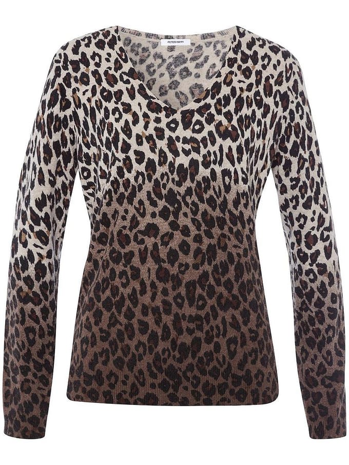 Trui V-hals Van Peter Hahn beige