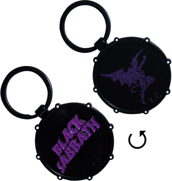 Black Sabbath - Wavy Logo & Daemon Drum - Sleutelhanger