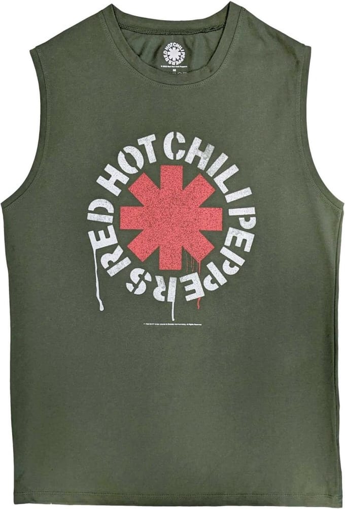 Red Hot Chili Peppers - Stencil Tanktop - S - Groen